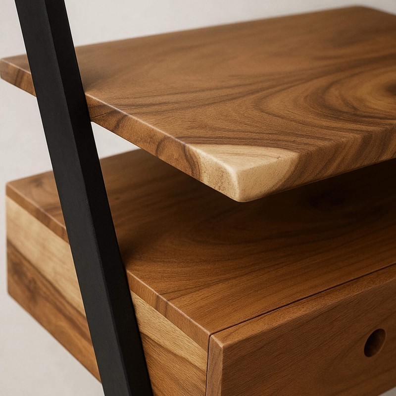 Nachtkastje in massief acaciahout – Lean