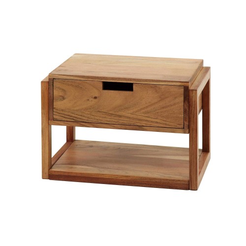 Zwevend nachtkastje in massief acaciahout – Silent