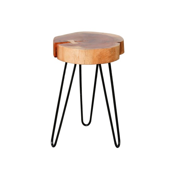 Bijzettafel in massief acaciahout (set van 2) – Trunk