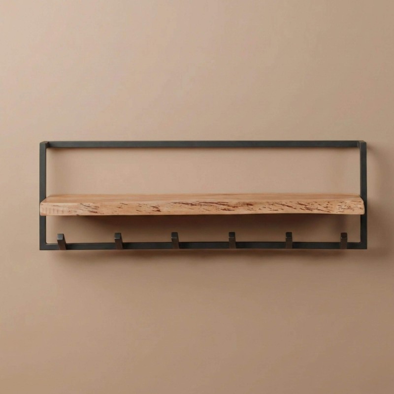 Wandkapstok met plank in massief hout – Solis