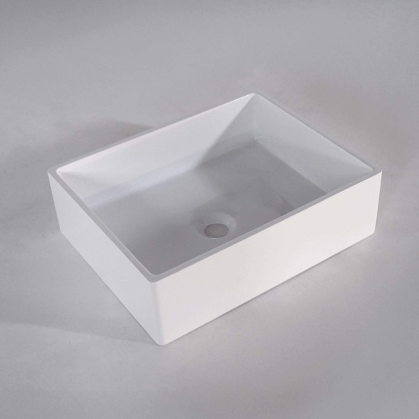 Opbouw waskom van keramiek, glanzend wit – Nova