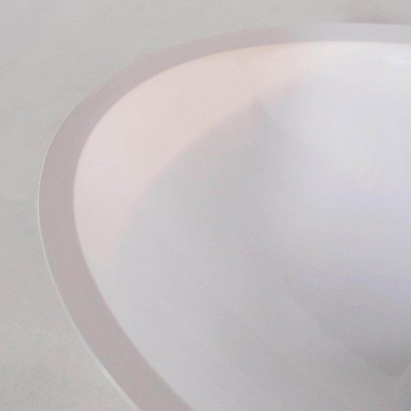 Ronde keramische waskom, glanzend wit – Bora