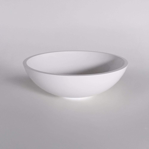 Opbouw waskom van keramiek, glanzend wit – Ida