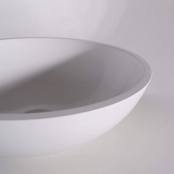 Opbouw waskom van keramiek, glanzend wit – Bora