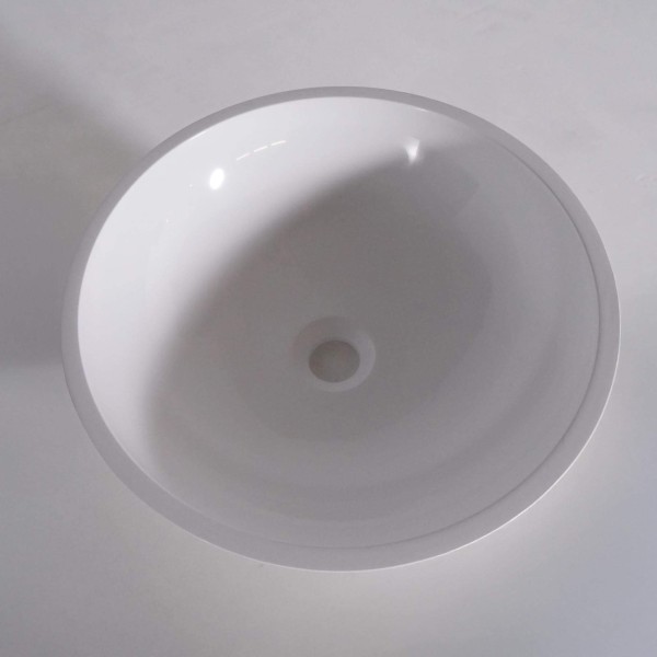 Opbouw waskom van keramiek, glanzend wit – Bora