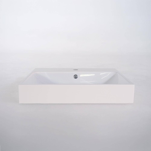 Keramische badkamerwastafel, glanzend wit – Anna