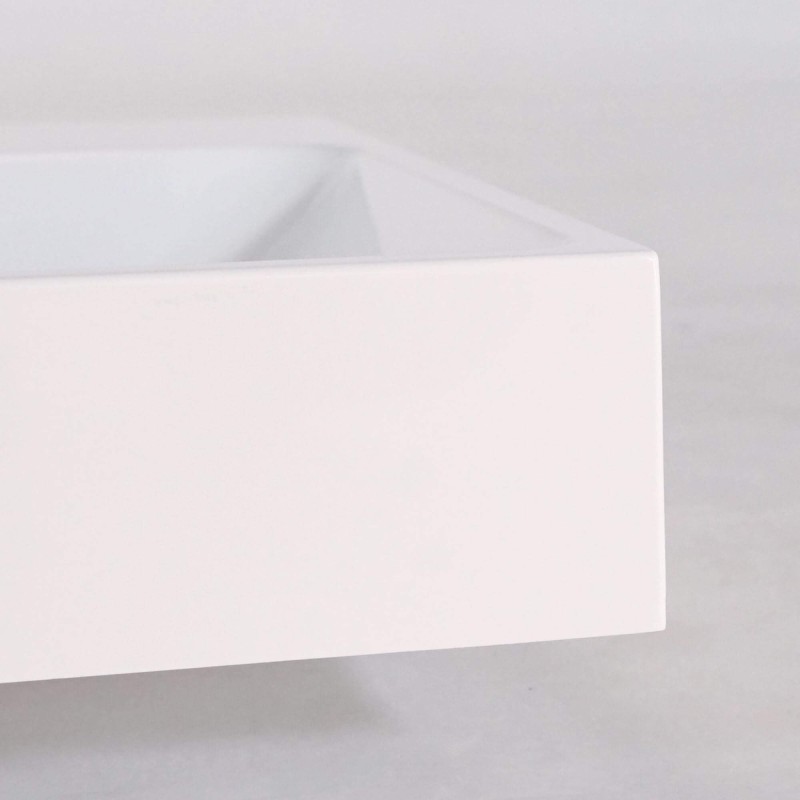 Keramische badkamerwastafel, glanzend wit – Anna