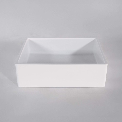 Opbouw waskom van keramiek, mat wit – Nova