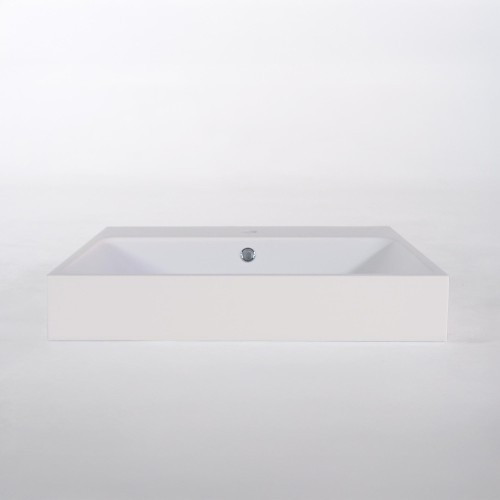 Keramische badkamerwastafel, mat wit – Anna