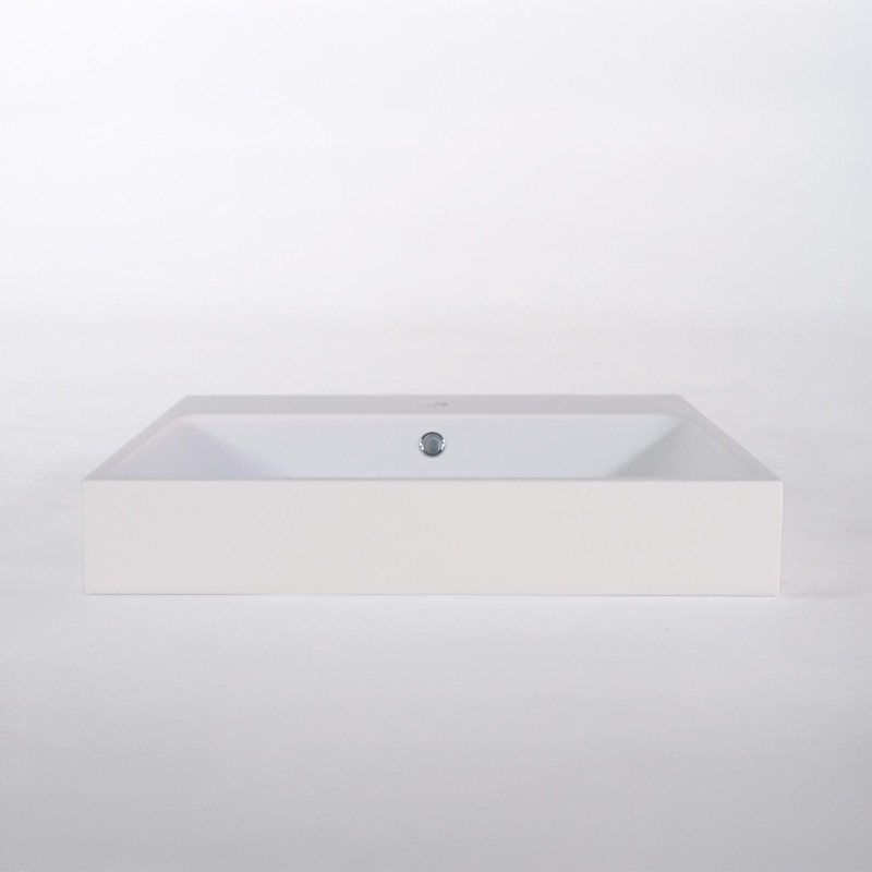 Keramische badkamerwastafel, mat wit – Anna