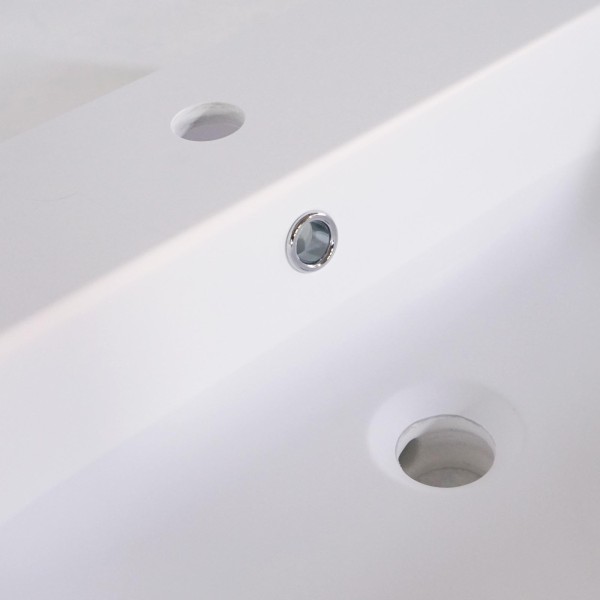 Keramische badkamerwastafel, mat wit – Anna