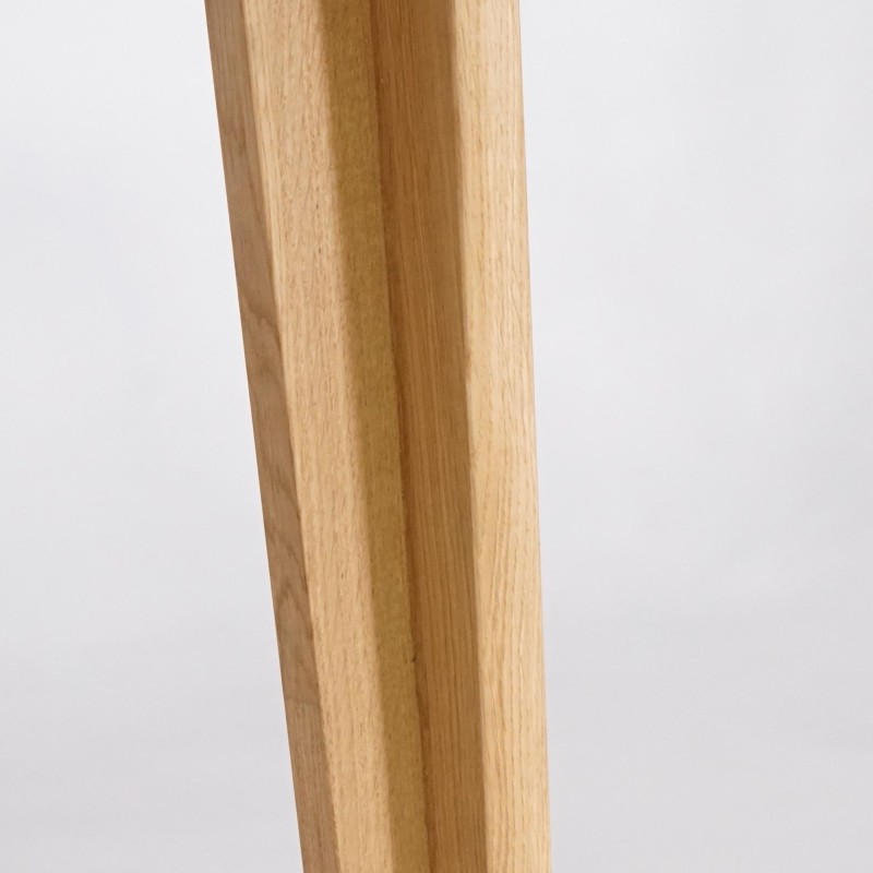 Rechthoekige eettafel in eikenhout van 140 × 80 cm met verlengblad van 50 cm