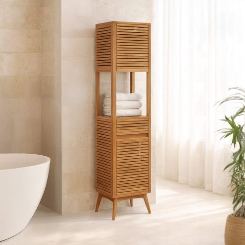 Teak houten badkamerkolom - Kama