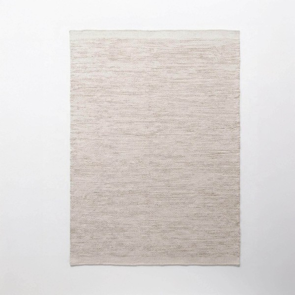 Wollen en katoenen tapijt 200x300 cm, beige - Elowen