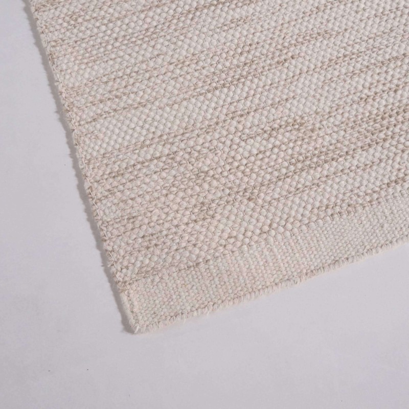 Wollen en katoenen tapijt 200x300 cm, beige - Elowen