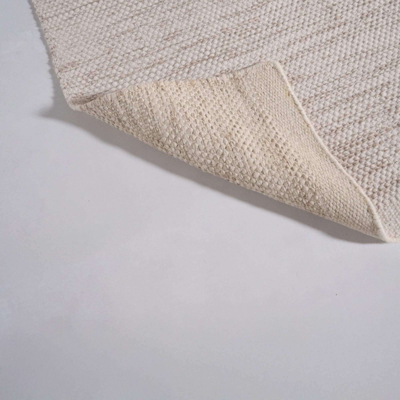 Wollen en katoenen tapijt 200x300 cm, beige - Elowen