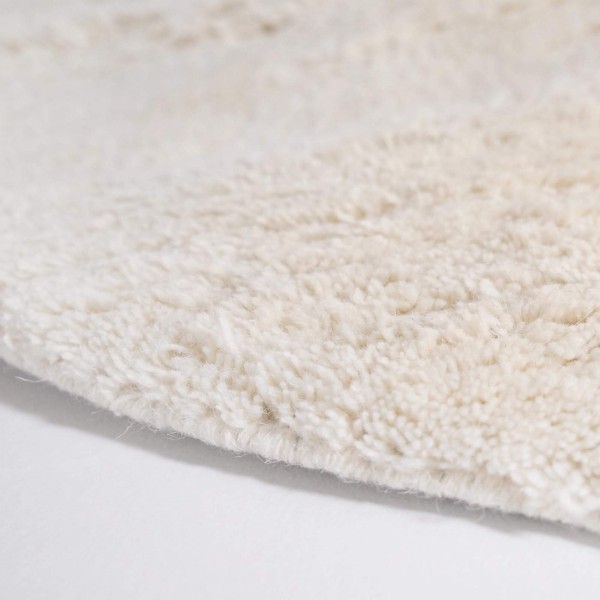 Wollen tapijt 150x150 cm, wit - Handa