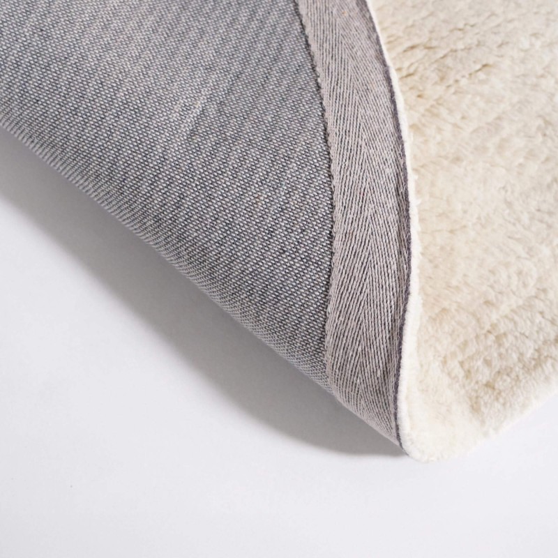 Wollen tapijt 150x150 cm, wit - Handa