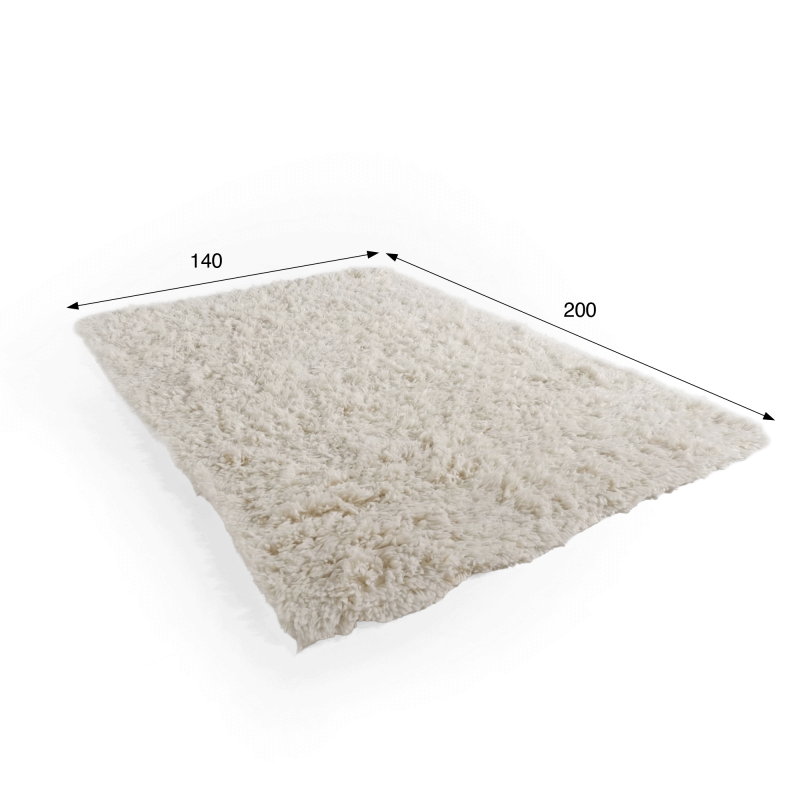 Wollen tapijt 140x200 cm, wit - Ruma