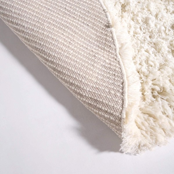 Wollen tapijt 150x150 cm, wit - Ruma