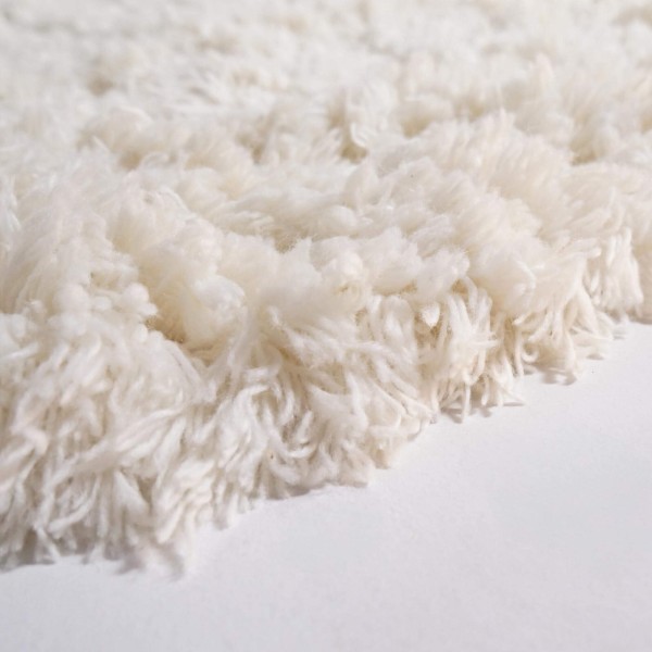 Wollen tapijt 150x150 cm, wit - Ruma