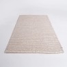 Wollen en katoenen tapijt 140x200 cm, wit-beige - Tessa