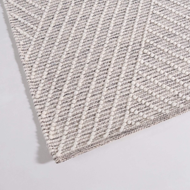 Wollen tapijt 140x200 cm, wit-zwart - Arvo