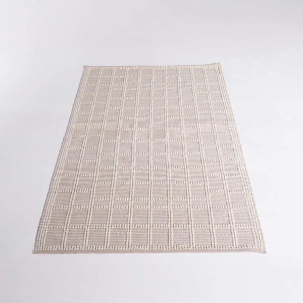 Wollen tapijt 140x200 cm, wit-beige - Silva