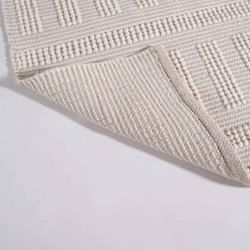 Wollen tapijt 140x200 cm, wit-beige - Vela