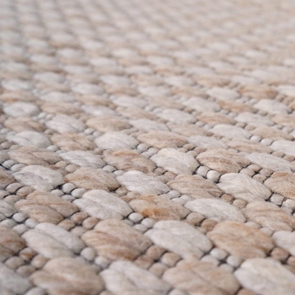 Wollen tapijt 140x200 cm, wit-beige - Orin