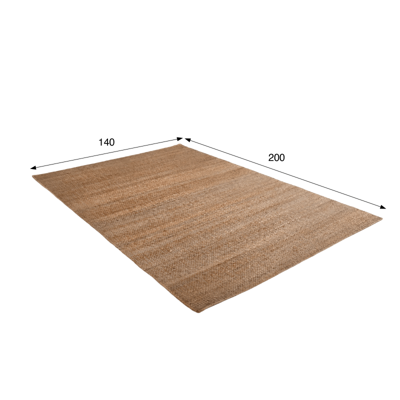 Jute tapijt 140x200 cm, wit-beige - Noa