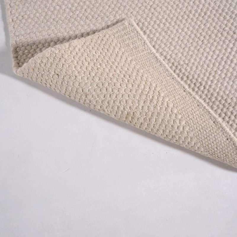 Wollen en katoenen tapijt 140x200 cm, wit-grijs - Iria