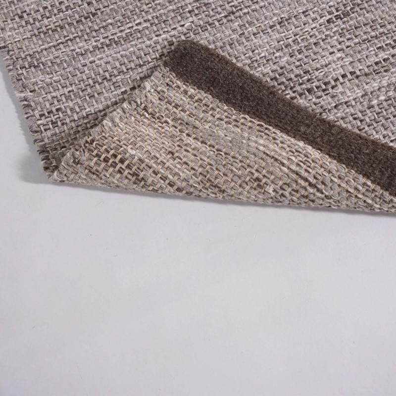 Wollen en katoenen tapijt 250x350 cm, bruin - Elowen