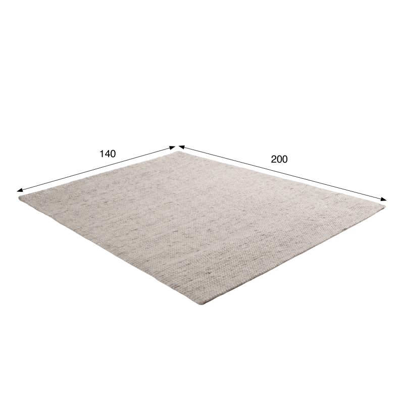 Wollen tapijt 140x200 cm, wit-beige - Cairn