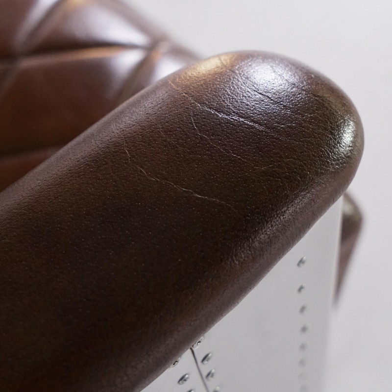 Aviator-fauteuil in leder