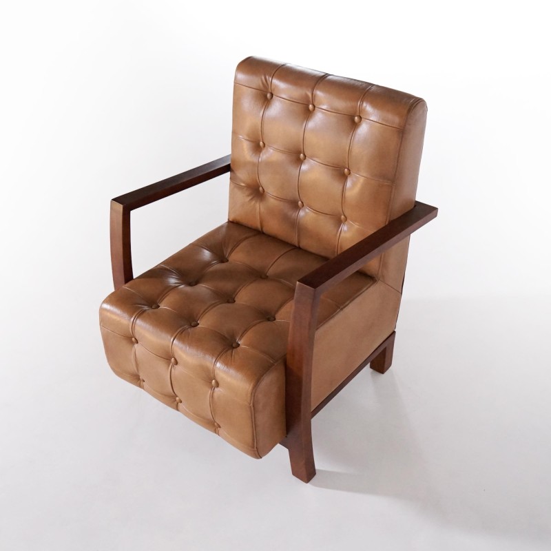 Fauteuil in echt leder – Baxter