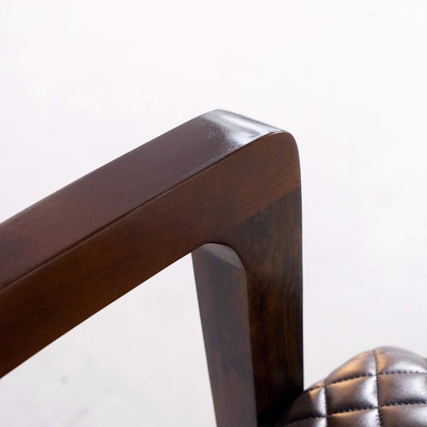 Vintage fauteuil in echt leder, bruin – Graham