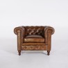 Chesterfield fauteuil in echt leder – Edward