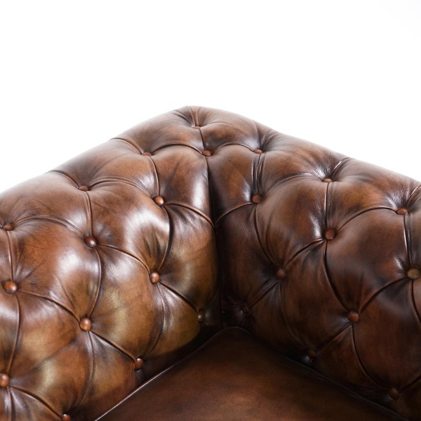 Chesterfield fauteuil in echt leder – Edward