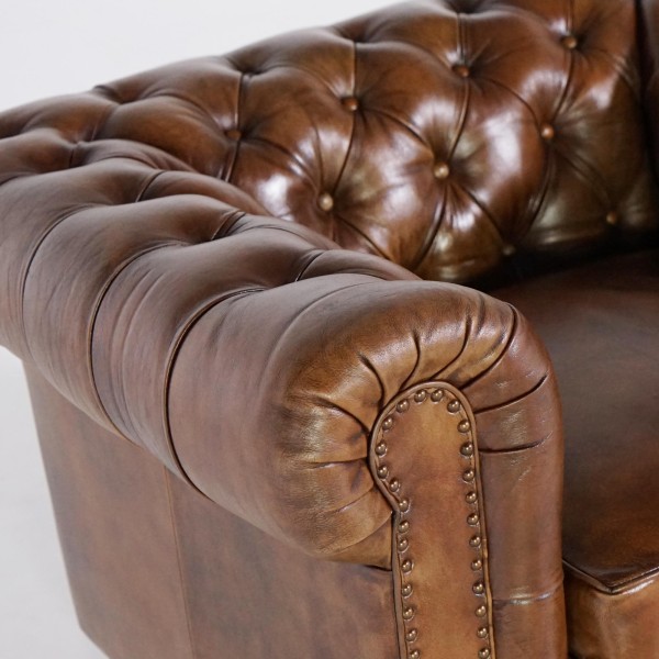 Chesterfield fauteuil in echt leder – Edward