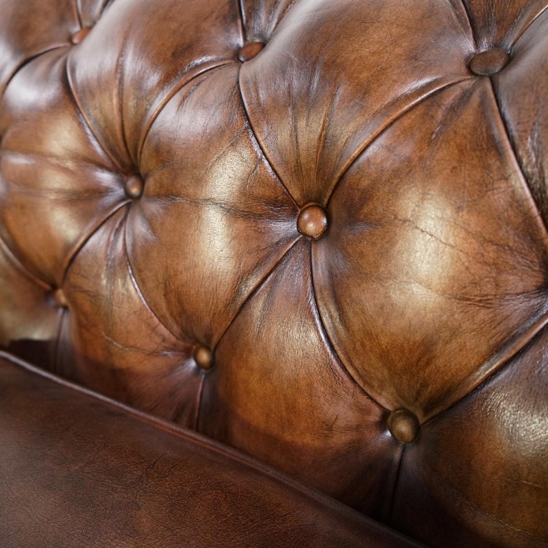 Chesterfield fauteuil in echt leder – Edward