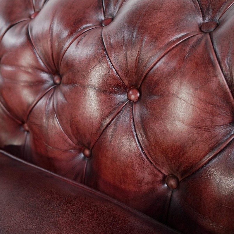 Chesterfield fauteuil in echt leder – Edward