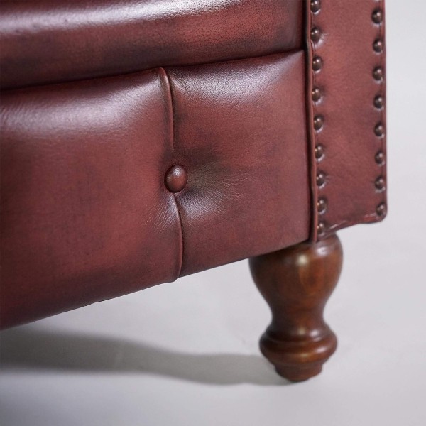 Chesterfield fauteuil in echt leder – Edward