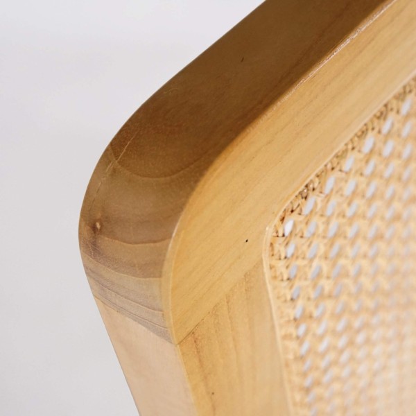 Hoofdbord van massief mindihout en vlechtwerk 160 cm - Bahia