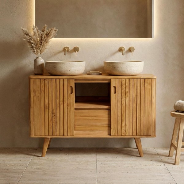 Massief teak badkamermeubel 120 cm - Neha