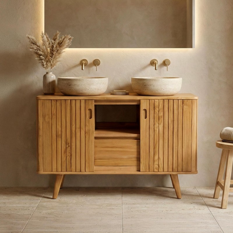 Massief teak badkamermeubel 120 cm - Neha