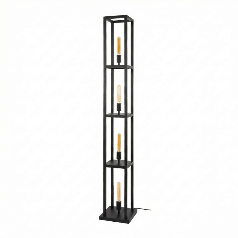 Metalen vloerlamp voor de woonkamer met LED-verlichting in industriële stijl – Strukt