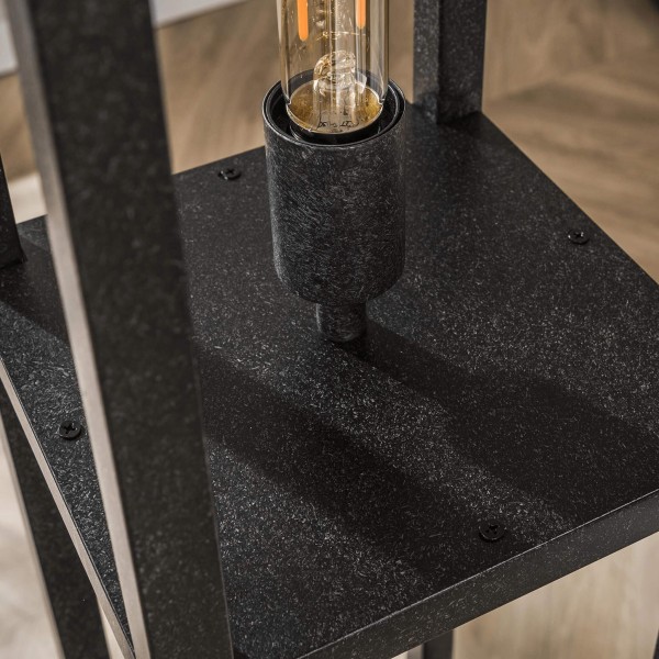 Metalen vloerlamp voor de woonkamer met LED-verlichting in industriële stijl – Strukt