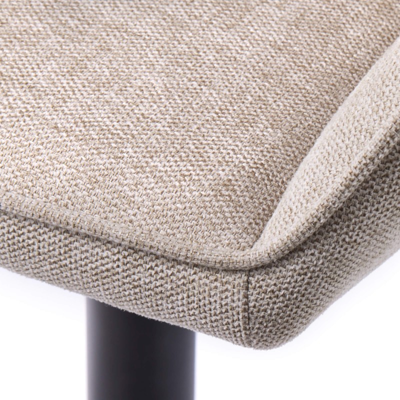 Eetkamerstoel in zandkleurige stof – Nolan Stripe