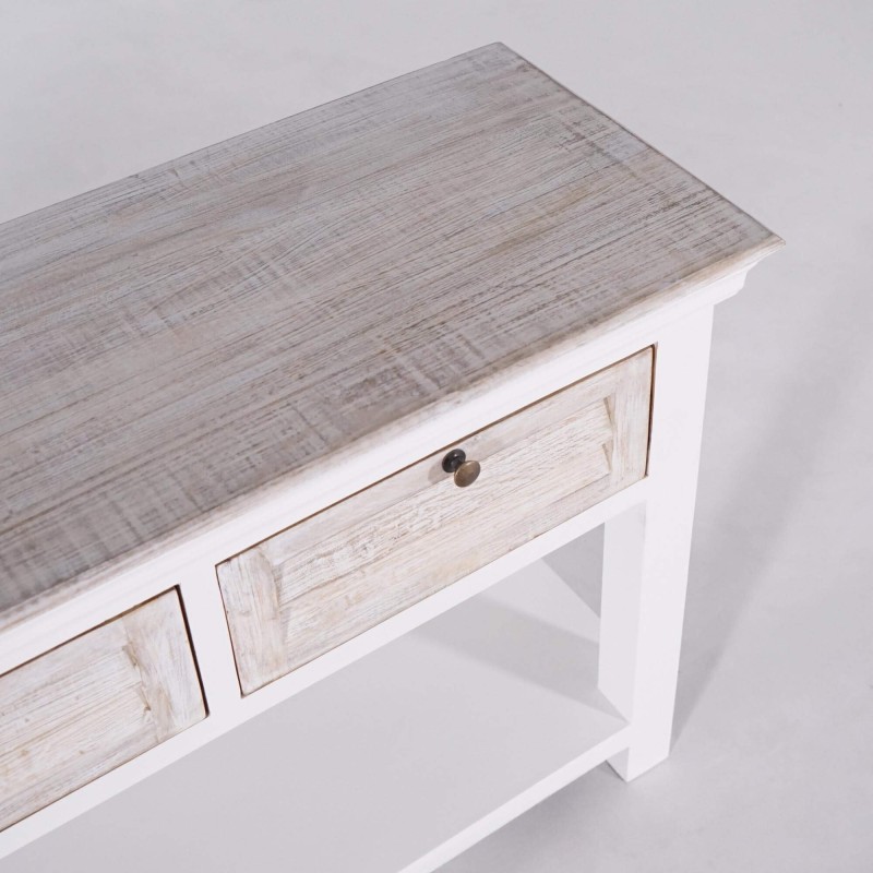 Haltafel in wit massief hout - Sea side